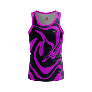 Débardeur de sport pour homme en Spandex/Coton, personnalisé avec impression, marque blanche OEM ODM, anti-boulochage, anti-rétrécissement, pour la course et les loisirs - Product Image 4