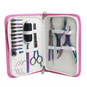 Kit de pinces professionnelles pour extensions de cheveux avec outils fonctionnels et poignées confortables pour une entretien facile des cheveux et un usage esthétique - Product Image 1
