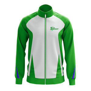 Blousons de rugby sportifs haute performance pour hommes, respirants, écologiques, coupe-vent, col montant, fermeture éclair, logo frontal, 100 % coton - Product Image 1