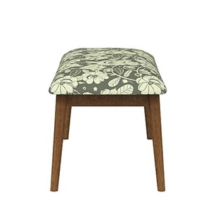 Banco de Jardín de Madera de Sheesham con Tapicería Floral - Muebles Artesanales al por Mayor - Product Image 6