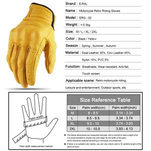 Guantes de Motocicleta Retro de Cuero, Guantes de Motocross, Guantes de Carreras para Hombre, Guantes de Ciclismo Todoterreno MX MTB DH para Mujer - Product Image 6