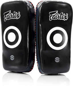 Protège-tibias incurvés de style Fairtex en cuir de vachette véritable pour Muay Thai et MMA – Absorption des chocs durable - Product Image 2