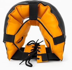 Protector de Cabeza de Cuero Negro Abierto para Boxeo, MMA, Artes Marciales, Entrenamiento y Sparring - Product Image 4