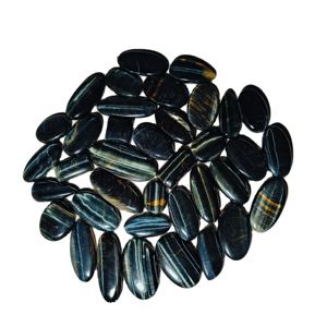 Cabujones de Ojo de Tigre Azul Natural de Alta Calidad, Gemas de Cristal Sueltas para Joyería Curativa, 20-45mm, 8-12g, Valoradas por Terceros - Product Image 5