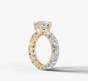 Bague de luxe en moissanite taille poire, argent sterling 925 plaqué or 14 carats, certifiée, pour fiançailles, mariage, ou promesse, bijoux - Product Image 3
