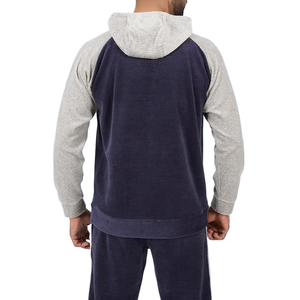 Conjunto Deportivo Azul Marino para Hombre, Sudadera con Capucha y Pantalones Jogger con Franjas Laterales Blancas, Ropa Casual de Otoño, Manga Larga, Corte Regular - Product Image 5
