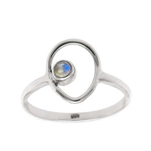 Genuine Rainbow Moonstone Gemstone <b>Rings</b> In 925 Sterling Silver Featuring Round Cut Gemstone Fine Wholesale Price <b>Boho</b> <b>Rings</b> - Product Image 1