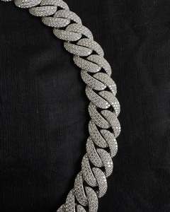 20MM VVS Moissanite High Quality Sterling <b>Silver</b> 925 <b>Cuban</b> <b>Link</b> <b>Chain</b> Hip Hop Unisex Gift Necklace - Product Image 2