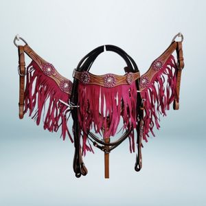 ที่คาดผมสไตล์ตะวันตกที่หรูหรามีสายคล้องคอทำจากหนัง - Product Image 1