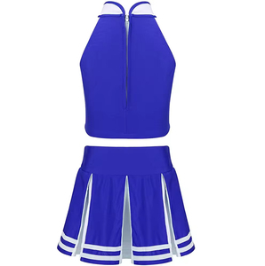 Costume de pom-pom girl rouge et blanc avec pompons, tenue pour femmes adultes - Product Image 5
