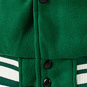 Veste universitaire unisexe à capuche coupe ajustée personnalisée pour l'automne, patchwork géométrique, imperméable, 100 % laine, haute qualité, best-seller hiver - Product Image 1