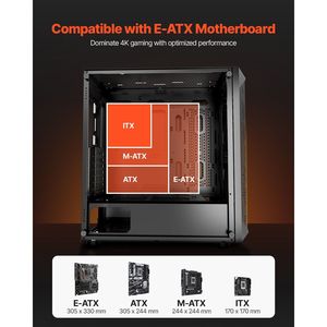 High-Airflow Full-Tower PC Gaming <b>Case</b> 3 X 140mm PWM Fans Cable Management Magnetic Dust Filter <b>Computer</b> <b>Case</b> High Airflow Panel - Product Image 2