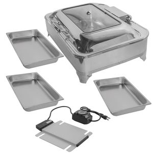 Scaldavivande Elettrico da 9L con Coperchio in Vetro per Catering 110V 60Hz, Espositore Scaldavivande per Ristoranti, Applicazione per Catene di Fast Food - Product Image 6