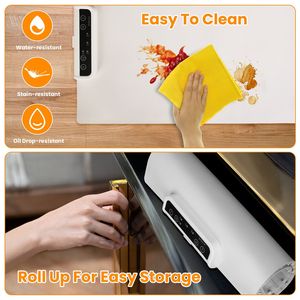 Scaldavivande Elettrico Intelligente con Controllo della Temperatura Regolabile e 3 Impostazioni di Timer Automatico, Tappetino Riscaldante Arrotolabile - Product Image 5