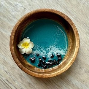 <b>Epoxy</b> resin wood decorative bowl handmade fruit bowl modern home decor glossy finish <b>table</b> centerpiece - Product Image 2