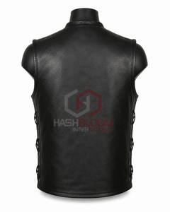 Chaleco Casual de Verano para Hombre, de Cuero Genuino, con Cuello Mao, Transpirable, con Cierre, Múltiples Bolsillos, para Trabajo, Fotografía y Pesca - Product Image 3