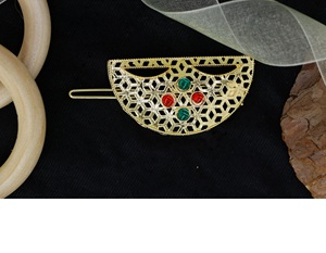 Broche de horquilla brillante chapado en oro de lujo para mujer, accesorio de moda para damas y niñas, accesorios para el cabello - Product Image 6