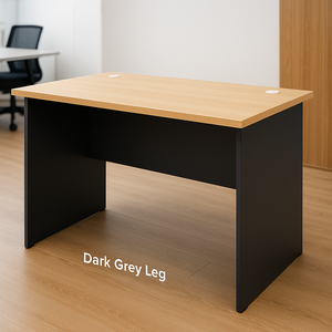 Modern Rectangular Wood Top Office <b>Desk</b> with Black Frame Freestanding Commercial Furniture - Product Image 5