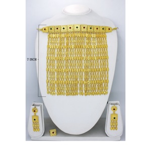 Martasha designer islamique ramadan spécial plaqué or EAU bijoux spécial dubai bijoux collier boucle d'oreille ensemble arabe bijoux - Product Image 6