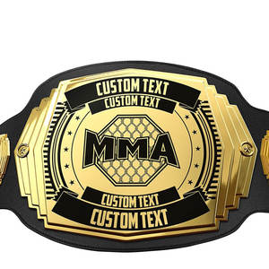 Ceinture de championnat MMA personnalisable en gros, directement de l'usine, avec plaques métalliques en gros pour ceinture de lutte - Product Image 2