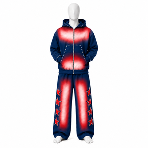 Custom Streetwear Manufacturers Polyester Waterproof Tracksuit Men's Lightweight Screen Print Tracksuit Nylon Jogger <b>Set</b> - Product Image 4