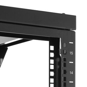 Rack Server a Parete 15U Open Frame, Rack di Rete con Apertura a 180 Gradi, in Acciaio al Carbonio, Capacità di Carico Massima 150 Libbre per Uso Dati - Product Image 2