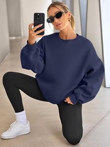 Sweat-shirt pour femme en coton 100% de qualité supérieure, logo brodé personnalisé sur le devant, respirant, doux, vêtements décontractés pour l'automne et l'hiver - Product Image 3