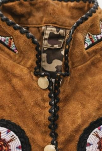 High Quality <b>Suede</b> Leather Fringe <b>Jacket</b> for Men Western Cowboy Embroidered Design Bulk Order Manufacturer - Product Image 6