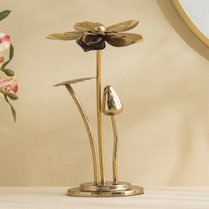 Flower Gold Metal Table <b>Object</b> Elegant Decorative Showpiece For Room Tables Event Centerpiece Stylish Display From India - Product Image 4