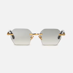 Customized Metal <b>Retro</b> High-quality Rimless Frame New Fashionable Luxury <b>Sunglasses</b> UV400 AR Blue Lenses Unisex 3509 - Product Image 4