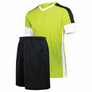Camiseta de Fútbol con Cuello en V, Impresión Digital, 100% Poliéster, Uniformes Personalizados para Equipos Escolares, Precio al por Mayor para Hombre, Secado Rápido - Product Image 1