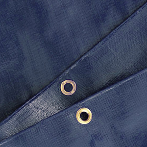 Bâche PE bleue unie HQ, tissée, écologique, 700D-1500D, résistante à l'eau, coupe-vent, anti-UV, sur mesure, de taille moyenne, fournie directement par l'usine - Product Image 2