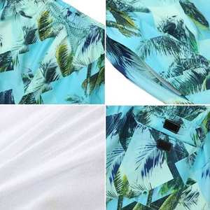 Shorts de bain personnalisés en gros à imprimé floral numérique, style vintage sur le devant, taille élastique, polyester/coton, séchage rapide - Product Image 4