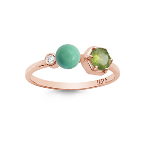 <b>Indian</b> Supplier Solid 925 Sterling Silver Turquoise Ball Peridot Gemstones <b>Ring</b> Minimalist Style Everyday Wear Fine <b>Ring</b> Jewelry - Product Image 5