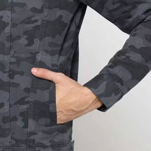<b>Men's</b> Camouflage <b>Denim</b> <b>Jacket</b> Turn-down Collar Button Closure Casual Slim Fit Regular Length Autumn Wear - Product Image 6
