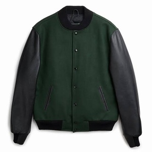 Unisex High Quality Customized VARSITY <b>Jacket</b> Slim Vintage Style Stand Collar <b>Canvas</b> Embroidered Customized Logo for Winter - Product Image 3