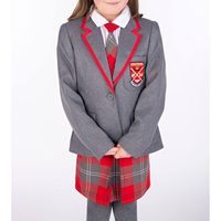 Uniformes scolaires pour garçons et filles, ensemble veste, chemise, pantalon et cravate avec logo personnalisé et couleur sur mesure