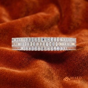 Pulsera de Moissanita con Eslabones Finos, Joyería de Moda para Mujer, Tono Plateado, Elegante, para Uso Diario, Regalo - Product Image 4
