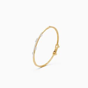 A Sleek 0.32 Ct Lab Grown Diamond Single Line Light Weight Bracelet In 9K Yellow White And Rose <b>Gold</b> - Product Image 3