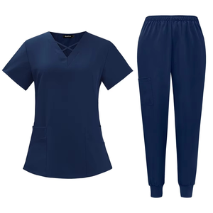 Hospital Uniforms <b>Scrubs</b> Uniform Sets Women Comfortable V-Neck Nursing Work <b>Clothes</b> Short-sleeved Workwear Outfit - Product Image 2