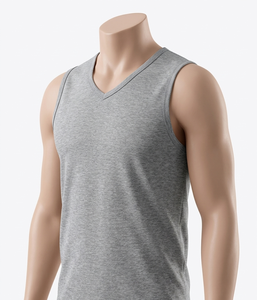 Men's Grey <b>Mesh</b> Tank Top Crew Neck Sleeveless Breathable Regular Fit All Seasons Solid Color 100% Polyester Basketball Apparel - Product Image 1