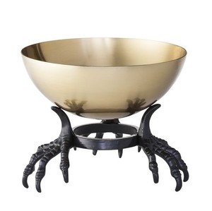 Corbeille à fruits décorative en métal noir avec mains squelettiques, plat de service pour apéritifs de fête d'Halloween - Product Image 3