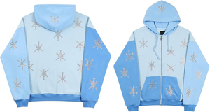 Sweat à capuche zippé unisexe Streetwear 100% coton épais coupe oversize imprimé graphique hiver personnalisé - Product Image 6