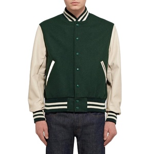 Cuerpo de lana de alta calidad y manga de cuero de vaca Real, diseño personalizado, chaqueta universitaria de béisbol Varsity, venta al por mayor, chaqueta Varsity para hombres - Product Image 2