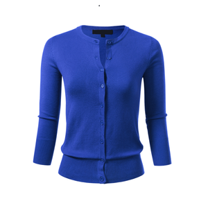 Cárdigan de punto transpirable de cuello alto, informal, largo, liso, antipilling, de alta calidad, a la moda, para invierno, más vendido - Product Image 6