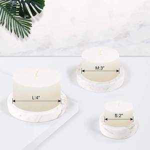 Natural Marble Pillar Candle Holders Scented Candle <b>Stand</b> for Dining Table Living Room Home Decor - Product Image 4
