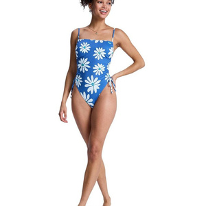 Traje de Baño de Una Pieza para Mujer ZABEX SPORTS, Diseño Sólido con Cristales, Spandex/Nailon, Antibacterial, Transpirable, Listo para la Playa, Verano - Product Image 6