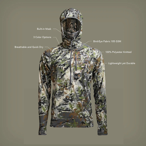 Custom <b>Men's</b> Fishing Hoodie Breathable 100% Polyester Fabric UPF 50 Protection Lightweight Quick Dry Pullover for All Weather - Product Image 4