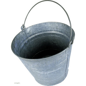 Factory Direct Supply High Quality Silver Galvanized Iron Pail Bucket Zinc-Coated Steel Water Pail With Wooden Handle <b>Low</b> Price - Product Image 1