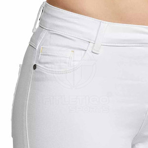Nouveau style, couleur unie, 100% coton, coupe classique, jean décontracté pour femme, respirant, taille mi-haute, qualité supérieure - Product Image 6